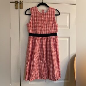 Brooks Brothers Red and white belted Gingham Dress size 16